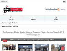 Tablet Screenshot of duc-interiors.com